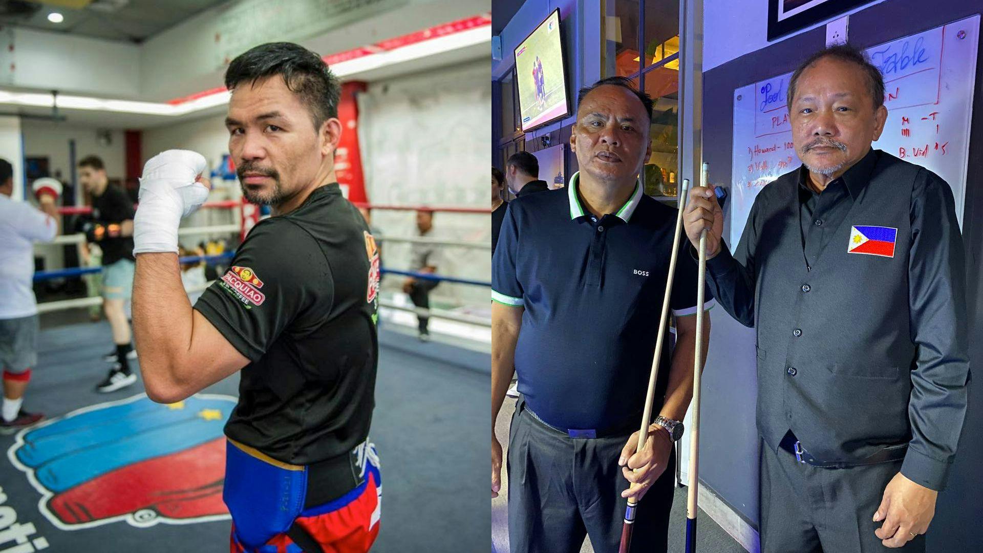 Legendary! Efren Reyes, Manny Pacquiao play pool in star-studded event